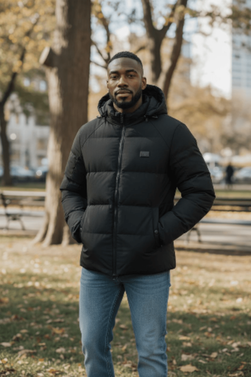Men's Heated Hoodie Jacket with Carbon Fiber USB